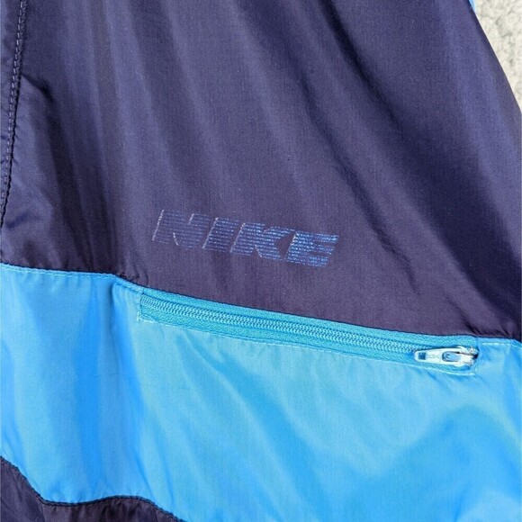 Vintage Nike Windbreaker Hoodie 80s 90s Large Colorblock Lightweight Jacket - Picture 2 of 7